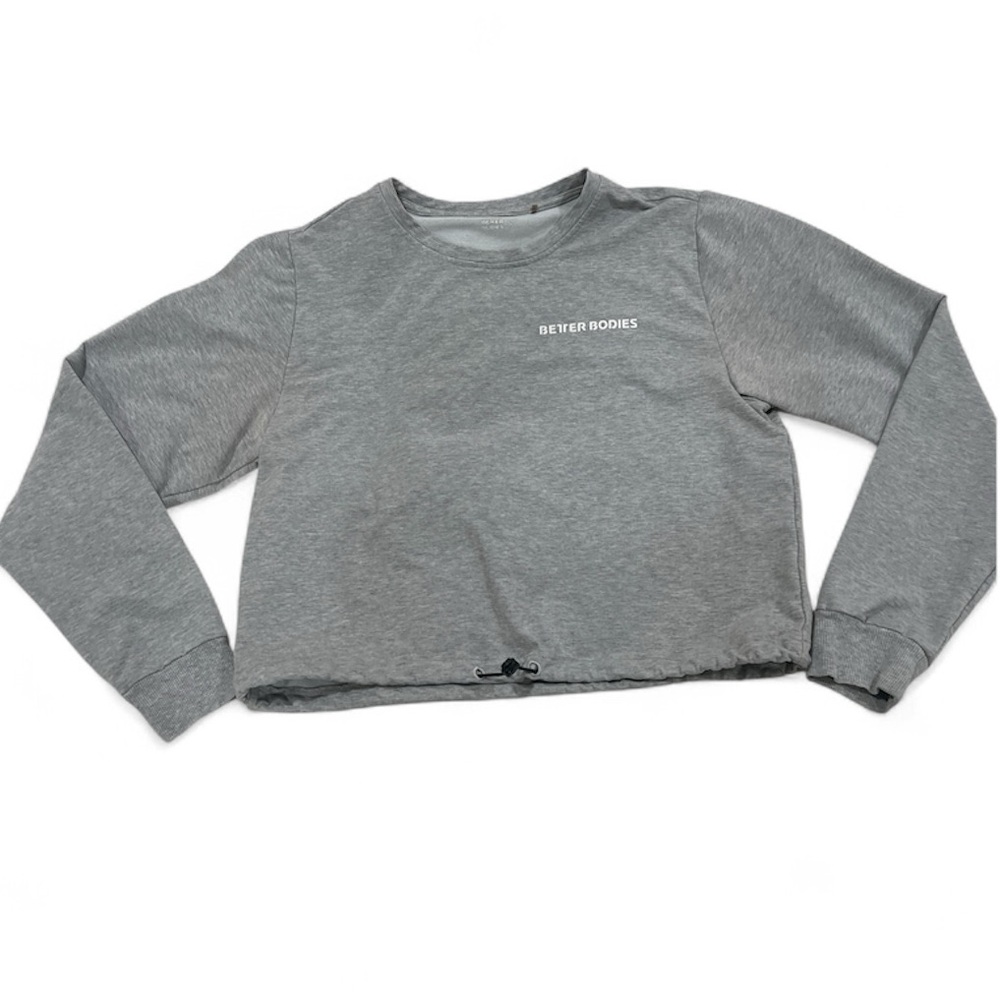 BETTER BODIES Heather Gray Long Sleeve Crop